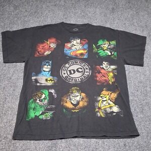 Vintage DC Comics Superheroes & Villains T-shirt Mens L Tee Sleeve Graphic